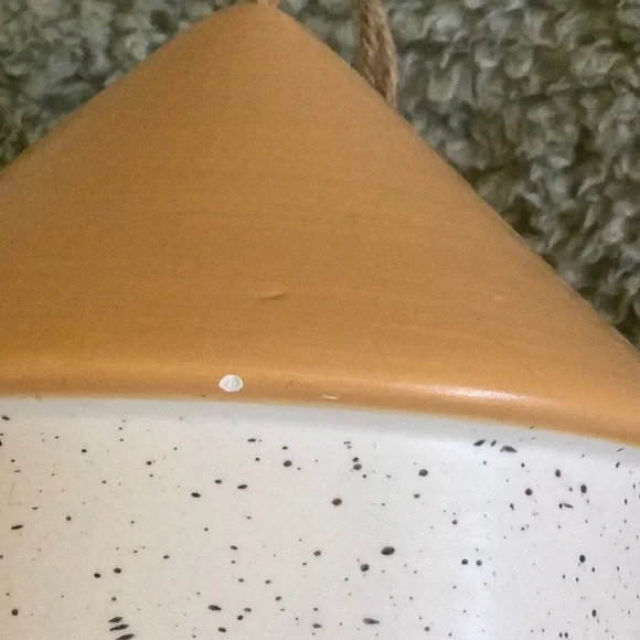 Ceramic Bird House NWT Speckled Glaze Crescent Enterprise Co. 5”x5”x6.75” - Picture 6 of 15